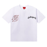 Godspeed T Shirts Double Sided Skull Face Printed Cotton Casual Short Sleeve Men and Women