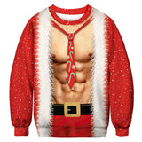 Ugly Christmas Sweater Digital Women's Printed Wear round Neck Long Sleeve Sweater