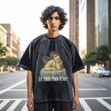 Mens Vintage T Shirt Short Sleeve T-Shirt Men's Loose