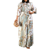 Women Dress Spring Long Sleeve Printing plus Size Dress