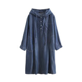 Women Dresses Hooded Denim Skirt