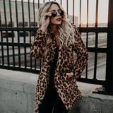 Women Fur Jacket Warm Fashion Leopard Jacket