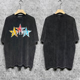 Amiri Washed Distressed T Shirt Printed Trendy Pure Cotton