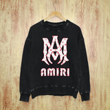 Amiri Distressed Sweatshirt Printed Trendy Pure Cotton