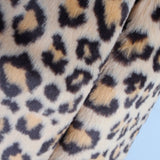 Women Fur Jacket Fashion Leopard Print Plush Coat
