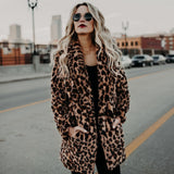 Women Fur Jacket Warm Fashion Leopard Jacket