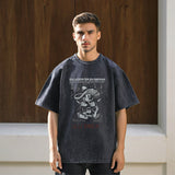 Mens Vintage T Shirt Short Sleeve T-Shirt Men's Loose
