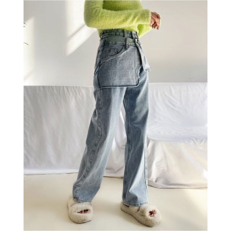 Women Jeans Loose Personality Design