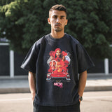 Mens Vintage T Shirt Washed Old Short Sleeve