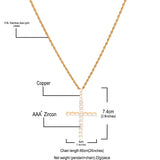 Jewelry Zircon Cross Pendant Rapper CrossPendant Crosses Jesus Pieces