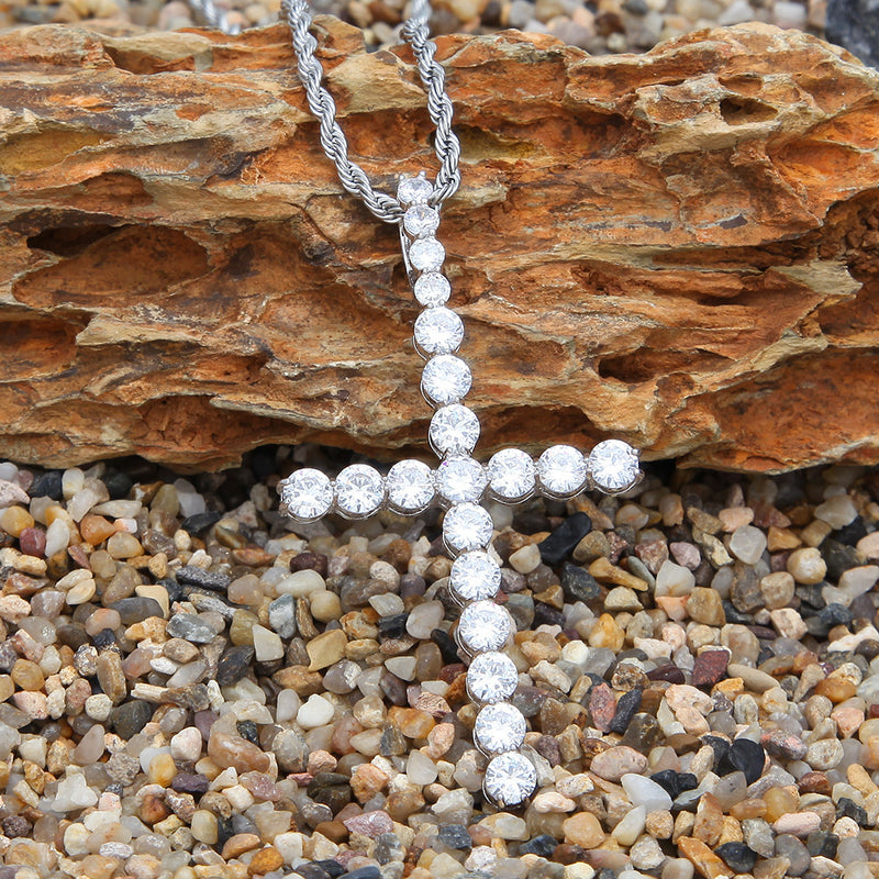 Jewelry Zircon Cross Pendant Rapper CrossPendant Crosses Jesus Pieces