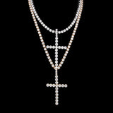 Jewelry Zircon Cross Pendant Rapper CrossPendant Crosses Jesus Pieces