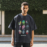 Mens Vintage T Shirt Short Sleeve T-Shirt Men's Loose