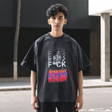 Mens Vintage T Shirt Short Sleeve T-Shirt Men's Loose