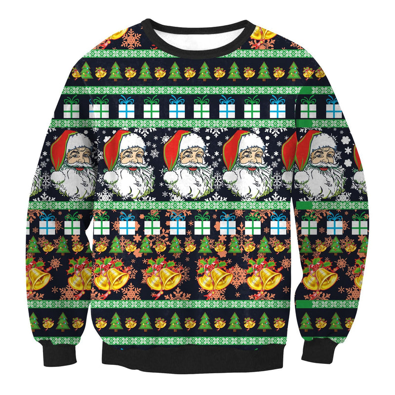 Ugly Christmas Sweater round Neck Loose Pullover Women's Sweater