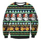 Ugly Christmas Sweater round Neck Loose Pullover Women's Sweater