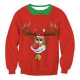 Ugly Christmas Sweater round Neck Loose Pullover Women's Sweater
