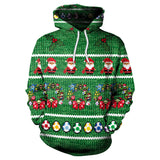 Ugly Christmas Sweater Autumn and Winter Digital Printing Loose Hooded Sweater plus Size