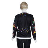 Ugly Christmas Sweater Reindeer Digital Printing Round-Neck Pullover