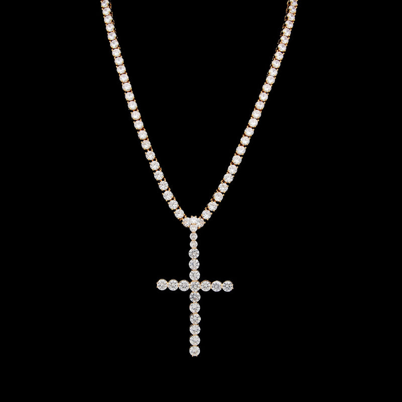 Jewelry Zircon Cross Pendant Rapper CrossPendant Crosses Jesus Pieces