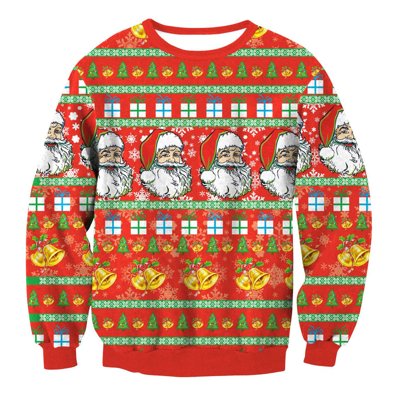 Ugly Christmas Sweater round Neck Loose Pullover Women's Sweater