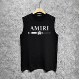 Amiri tank top with damaged letter horizontal stripesprinting
