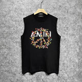 Amiri tank top colorful butterfly garland printing
