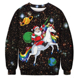 Ugly Christmas Sweater Digital Printing Men's and Women's Same round Neck Sweater Autumn Long Sleeve Pullover Top