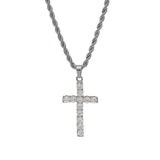 Jewelry Stainless Steel Gold Plated Cross Pendant Twist Chain Crosses Spectrum