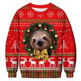 Ugly Christmas Sweater Digital Printing Men's and Women's Same round Neck Sweater Autumn Long Sleeve Pullover Top