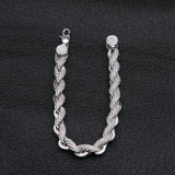 Bracelet Hip Hop Zircon Twist Rope Chain Twist Chain Micro-studded with Zirconium St. Valentine's Spectrum