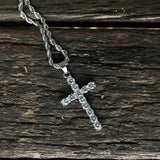 Jewelry Stainless Steel Gold Plated Cross Pendant Twist Chain Crosses Spectrum