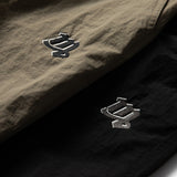 Unisex Shorts Embroidered Khaki Nylon Loose