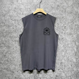 Amiri tank top flower shield printing