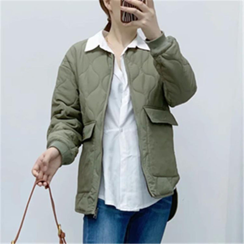 Women Cotton Coat Vintage Double-Sided Wear Cotton Jacket
