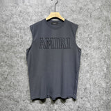 Amiri tank top bevel cut letterprinting