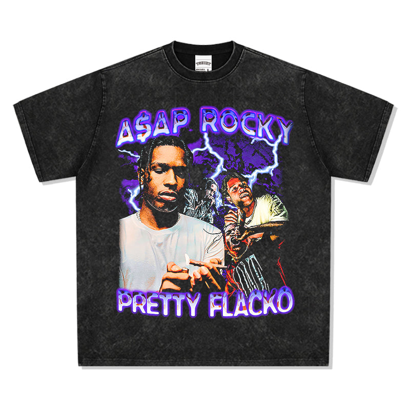ASAP rocky purple lightning t-shirt