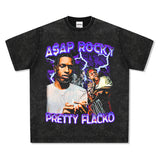 ASAP rocky purple lightning t-shirt