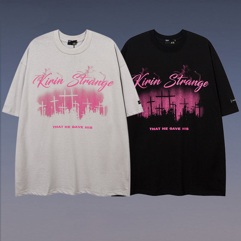 Men T-Shirt Oversize Idle Style Loose All-Match