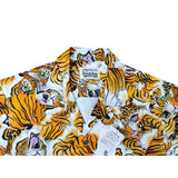 GUILTYPARTIES TIGER Shirts Tiger print casual short-sleeved shirt