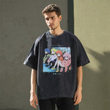 Mens Vintage T Shirt Cartoon Short Sleeve T-Shirt Men