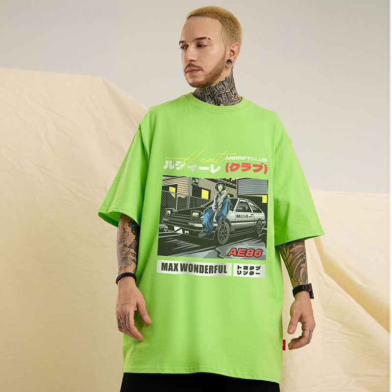 Men T-Shirt Retro Fun Printing Casual