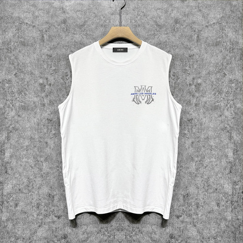 Amiri tank top splash ink large simple logo printing
