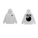 Stussy Hoodie Zip-Up Cardigan Fleece Hooded Sweater