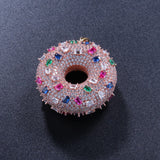 Jewelry Zircon Donut Pendant Colored Zircon Spectrum St. Valentine's