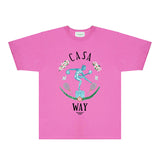 Casablanca T Shirts Fashion Print Street