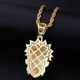 Jewelry Zircon Pendant Two Color Electroplating 14K Spectrum Far East