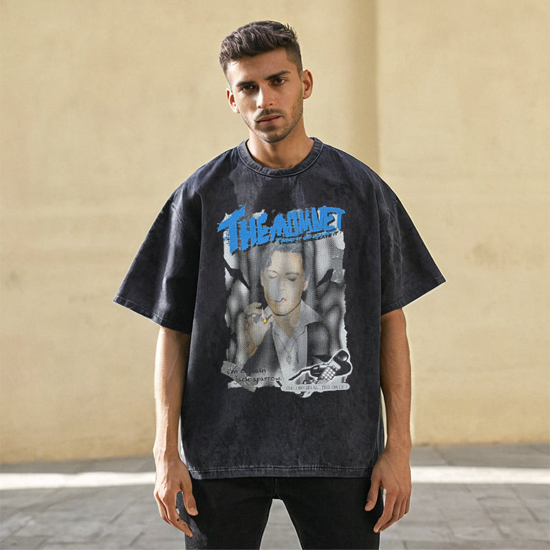 Mens Vintage T Shirt Short Sleeve T-Shirt Men's and Women's