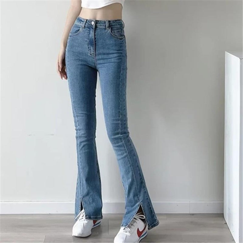 Women Jeans Stretch Hot Girl Slim Flare Pants