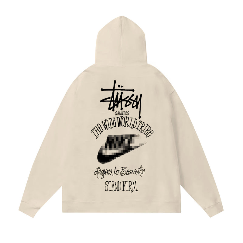 Stussy The Wide World Tribe Hoodie Fall/Winter Fleece Hooded Sweater